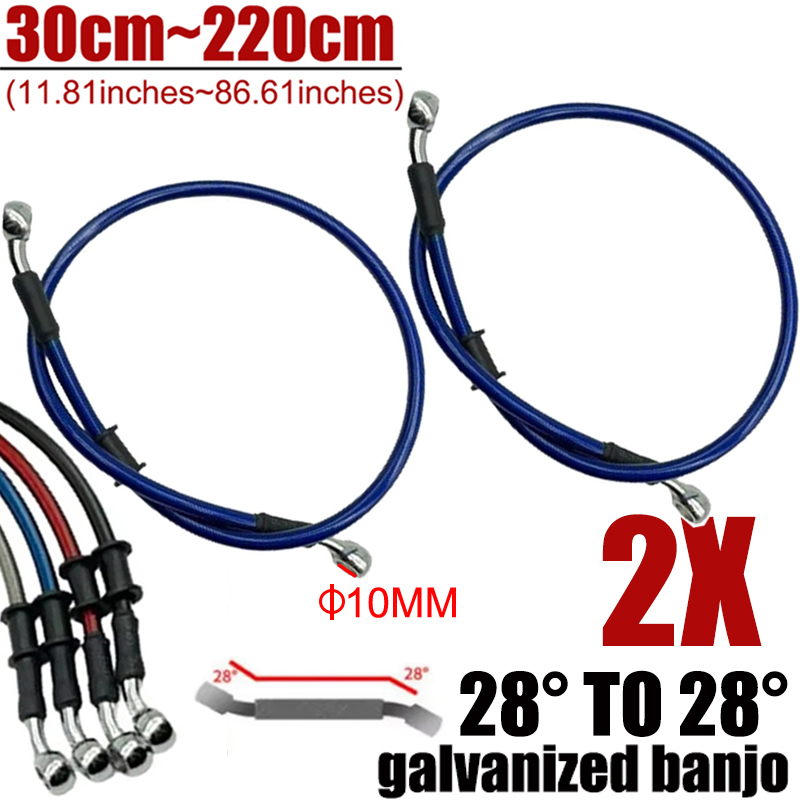 2X Universal 30cm-220cm 28° Mo - Motorcycle Brake Cable recension och pris