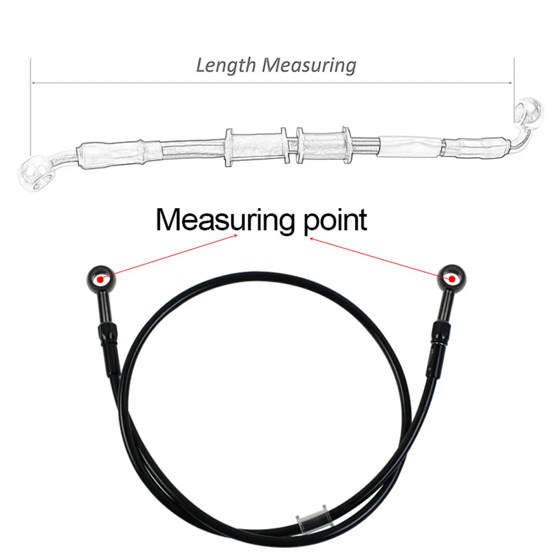 AN3 Braided Brake Hose Motorcy - Motorcycle Brake Cable recension och pris